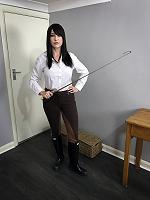 Miss Jessica Wood jodhpurs riding crop boots