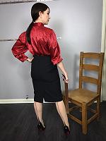 Miss Jessica Wood stockings blouse tawse