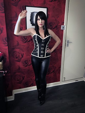 Miss Jessica Wood corset hand spanking