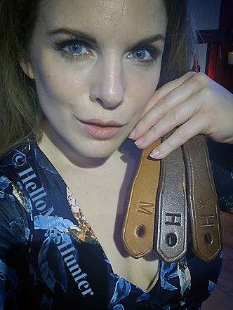 Miss Hunter with her leather straps