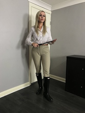 Miss Jessica Wood in Hunter Boots and jodhpurs
